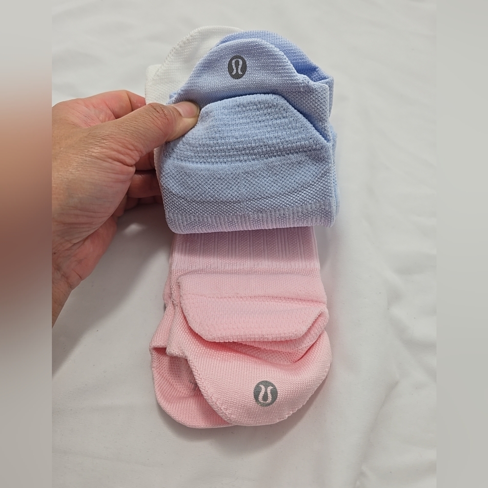 NWT Lululemon Training Power Stride Socks Light Cushion Tab Length Large Women - Picture 4 of 5